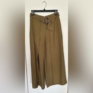 0 Joie Cropped Flare Linen Pants